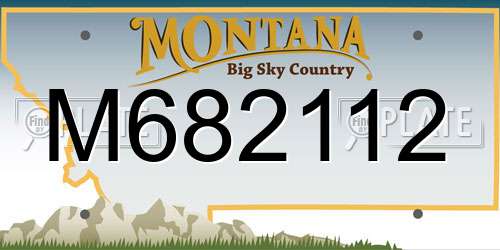 M682112 Montana License Plate