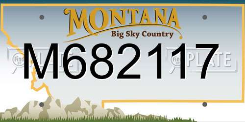M682117 Montana License Plate