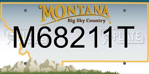 M68211T Montana License Plate