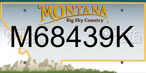 M68439K Montana License Plate