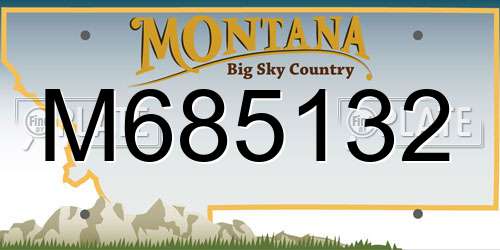M685132 Montana License Plate