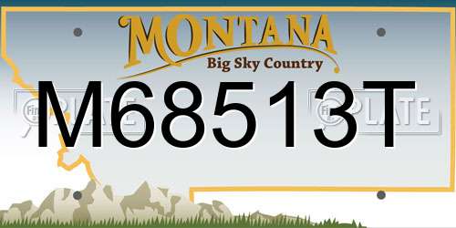 M68513T Montana License Plate