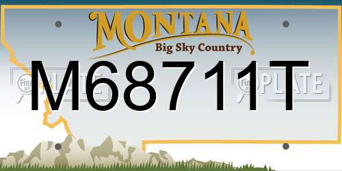 M68711T Montana License Plate