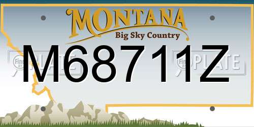 M68711Z Montana License Plate