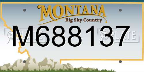 M688137 Montana License Plate