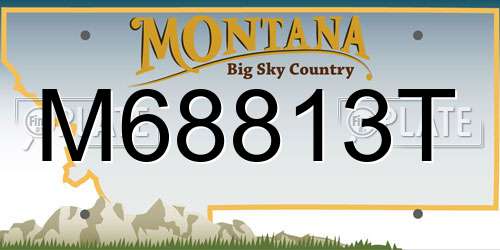 M68813T Montana License Plate