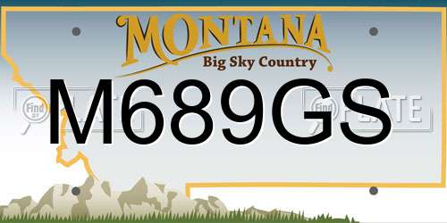 M689GS Montana License Plate