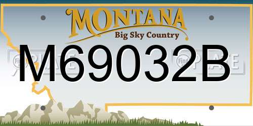 M69032B Montana License Plate