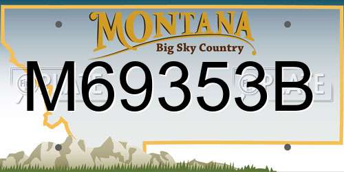 M69353B Montana License Plate