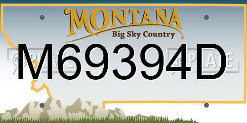 M69394D Montana License Plate