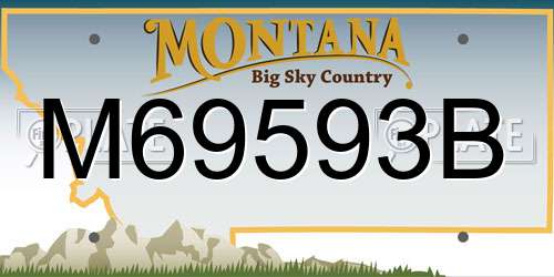 M69593B Montana License Plate