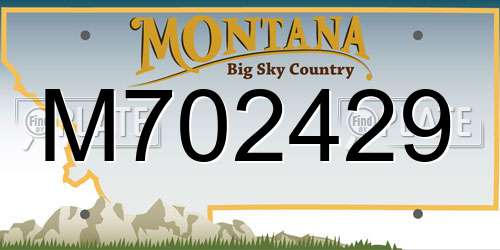 M702429 Montana License Plate