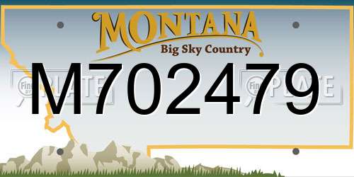 M702479 Montana License Plate