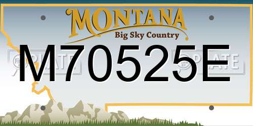 M70525E Montana License Plate