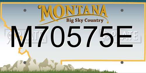 M70575E Montana License Plate