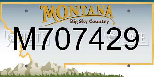 M707429 Montana License Plate