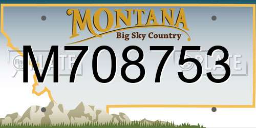 M708753 Montana License Plate