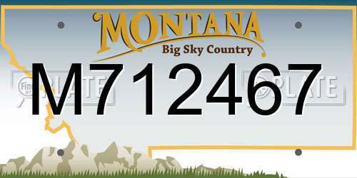M712467 Montana License Plate