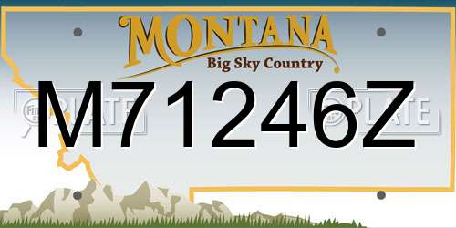 M71246Z Montana License Plate