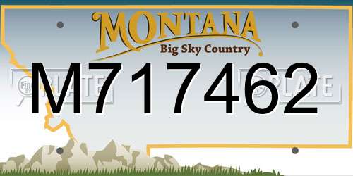 M717462 Montana License Plate