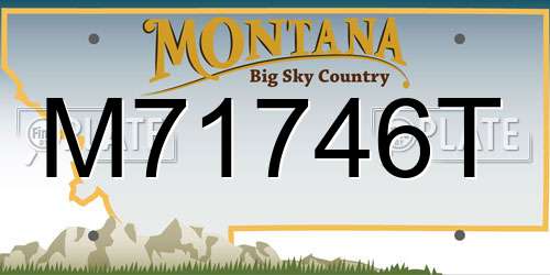 M71746T Montana License Plate
