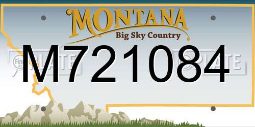 M721084 Montana License Plate