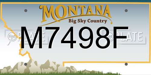 M7498F Montana License Plate