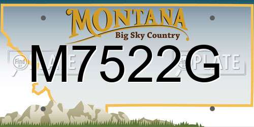 M7522G Montana License Plate