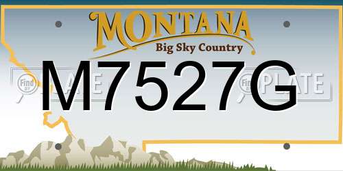 M7527G Montana License Plate