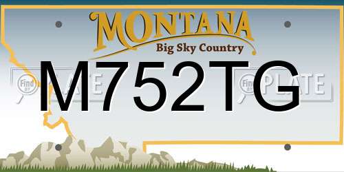 M752TG Montana License Plate