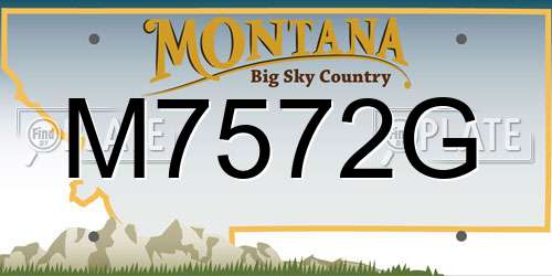 M7572G Montana License Plate