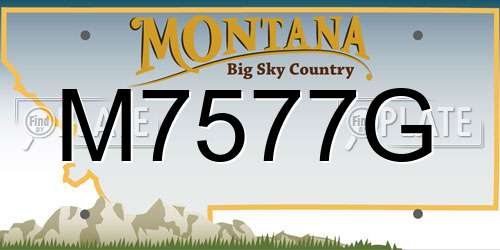 M7577G Montana License Plate