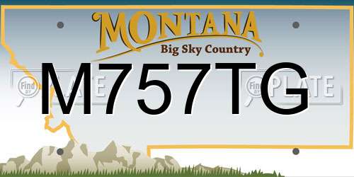 M757TG Montana License Plate