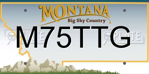 M75TTG Montana License Plate