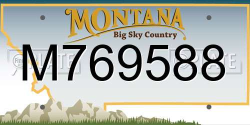 M769588 Montana License Plate