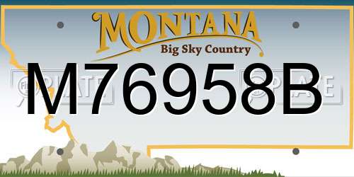 M76958B Montana License Plate