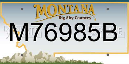 M76985B Montana License Plate