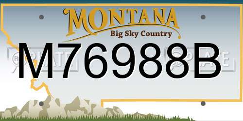 M76988B Montana License Plate