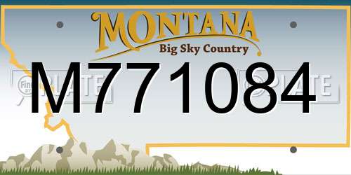 M771084 Montana License Plate
