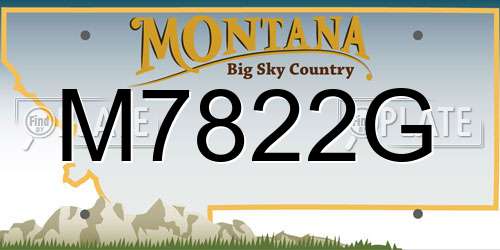 M7822G Montana License Plate