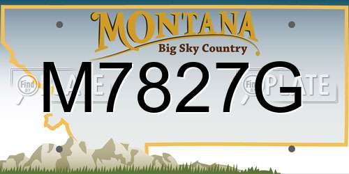 M7827G Montana License Plate