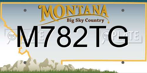 M782TG Montana License Plate