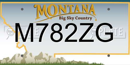 M782ZG Montana License Plate
