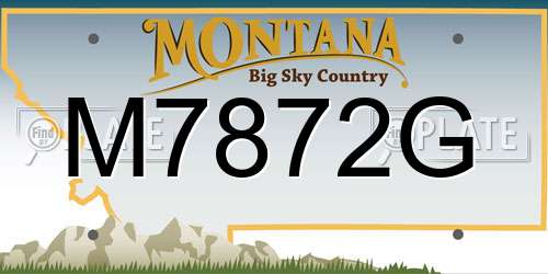 M7872G Montana License Plate