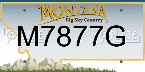 M7877G Montana License Plate