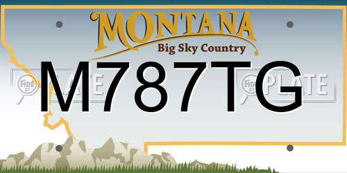 M787TG Montana License Plate