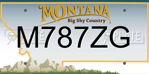 M787ZG Montana License Plate