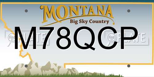 M78QCP Montana License Plate