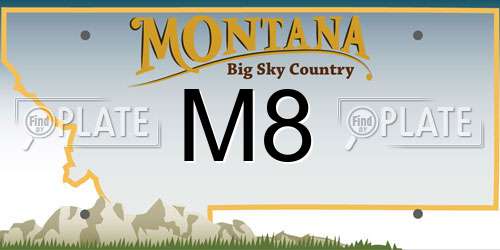 M8 Montana License Plate