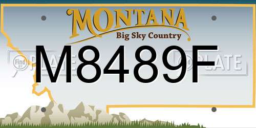 M8489F Montana License Plate